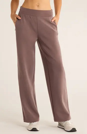 Cozy Scuba Knit High Waist Straight Leg Pants | Nordstrom