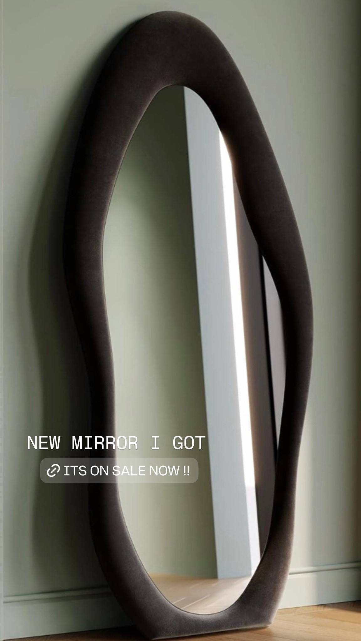 65x24 wavy full length mirror