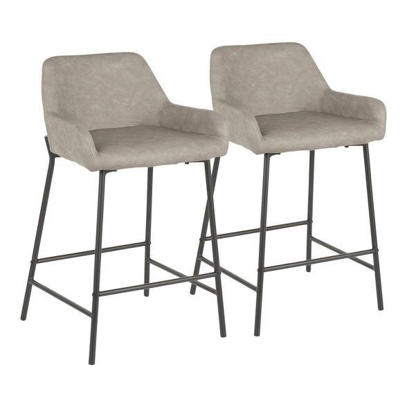 Set of 2 Daniella Industrial Counter Height Barstools - LumiSource | Target