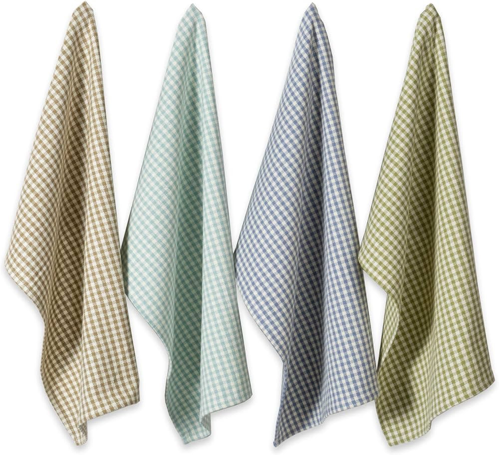 DII Ultra Absorbent, Everyday Cotton Kitchen Towels, Dishtowel Set, Lake House Check, 4 Piece | Amazon (US)
