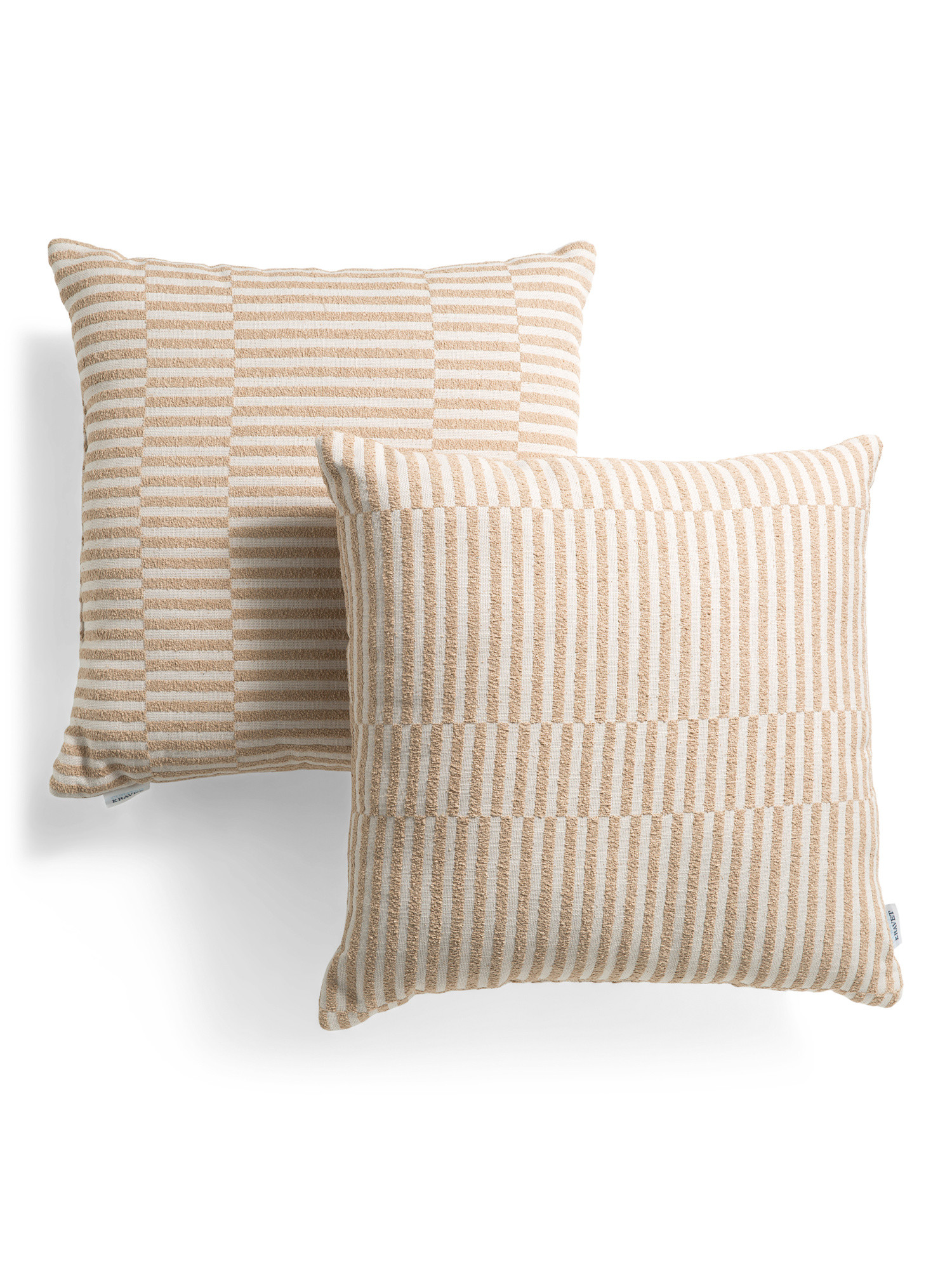 2pk 22x22 Alternating Jacquard Striped Outdoor Pillows | TJ Maxx