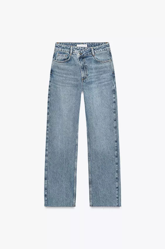 HIGH-WAIST - STRAIGHT LEG - ANKLE-LENGTH - RIGIDHigh-waist ankle-length jeans with five pockets. ... | Zara US