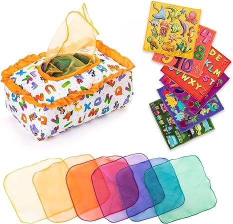 EFO SHM Baby Toys 6 to 12 Months, Montessori Toys for Babies 6-12 Months, Soft Baby Magic Tissue ... | Amazon (US)