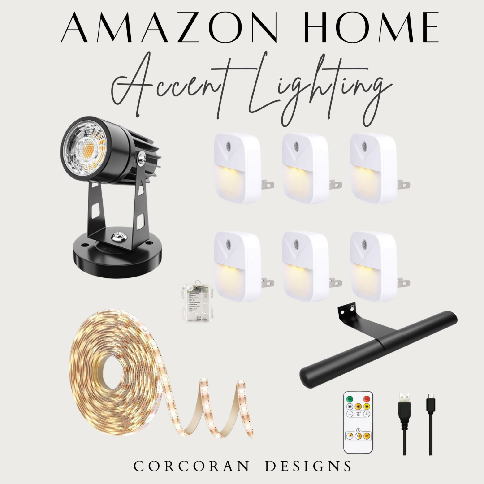 Shop my favorite Amazon home accent lighting! This is all of the accent lighting I use around my house to give it a cozy vibe! ✨

#accentlight
#accentlighting
#lightstrip 
#galleryartlight
#spotlight

#LTKsalealert #LTKfindsunder50 #LTKhome