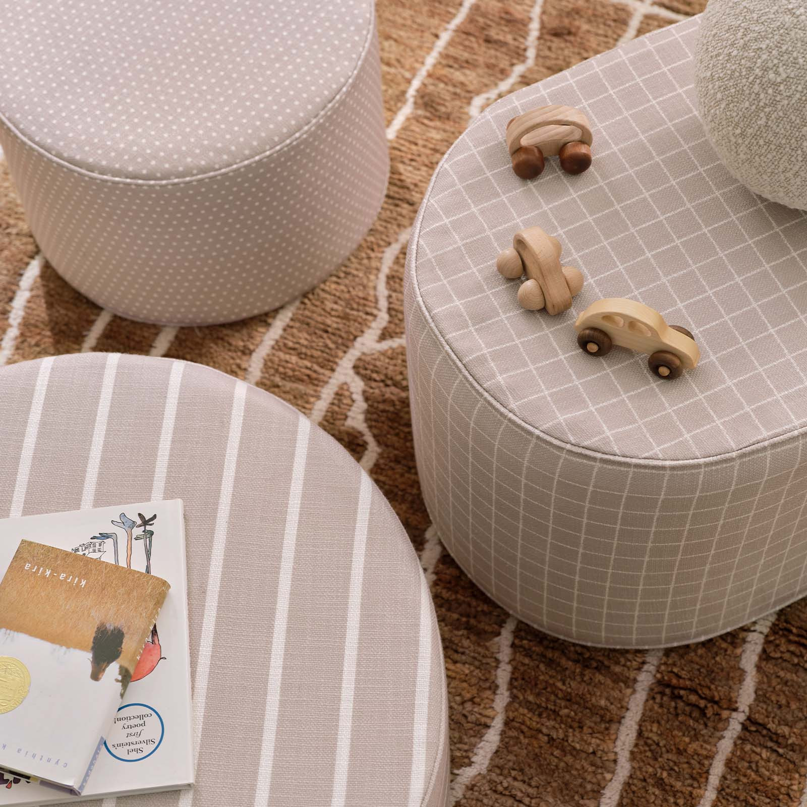 Neutral Striped Coffee Table | Grid in Coconut & Stone | House of Noa | House of Noa