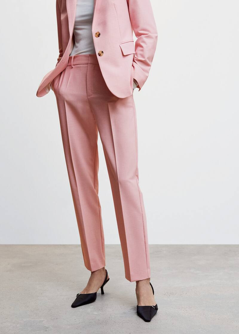 Peak lapel suit blazer -  Women | Mango USA | MANGO (US)