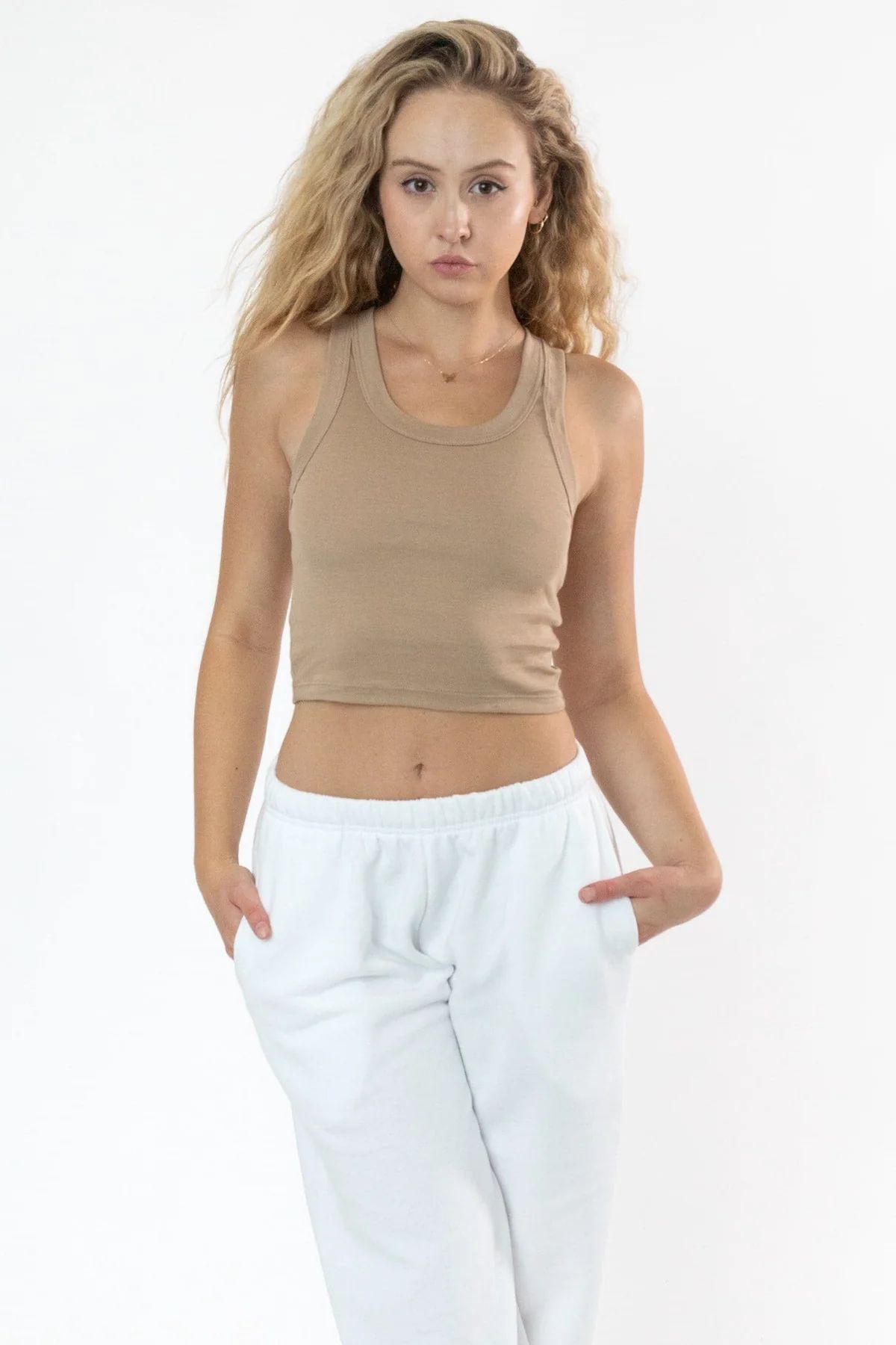 4328 - Sporty Baby Rib Crop Tank | Los Angeles Apparel