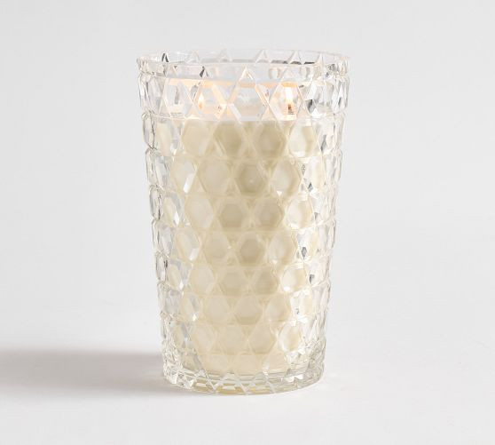 Deep Cut Glass Candle | Pottery Barn (US)