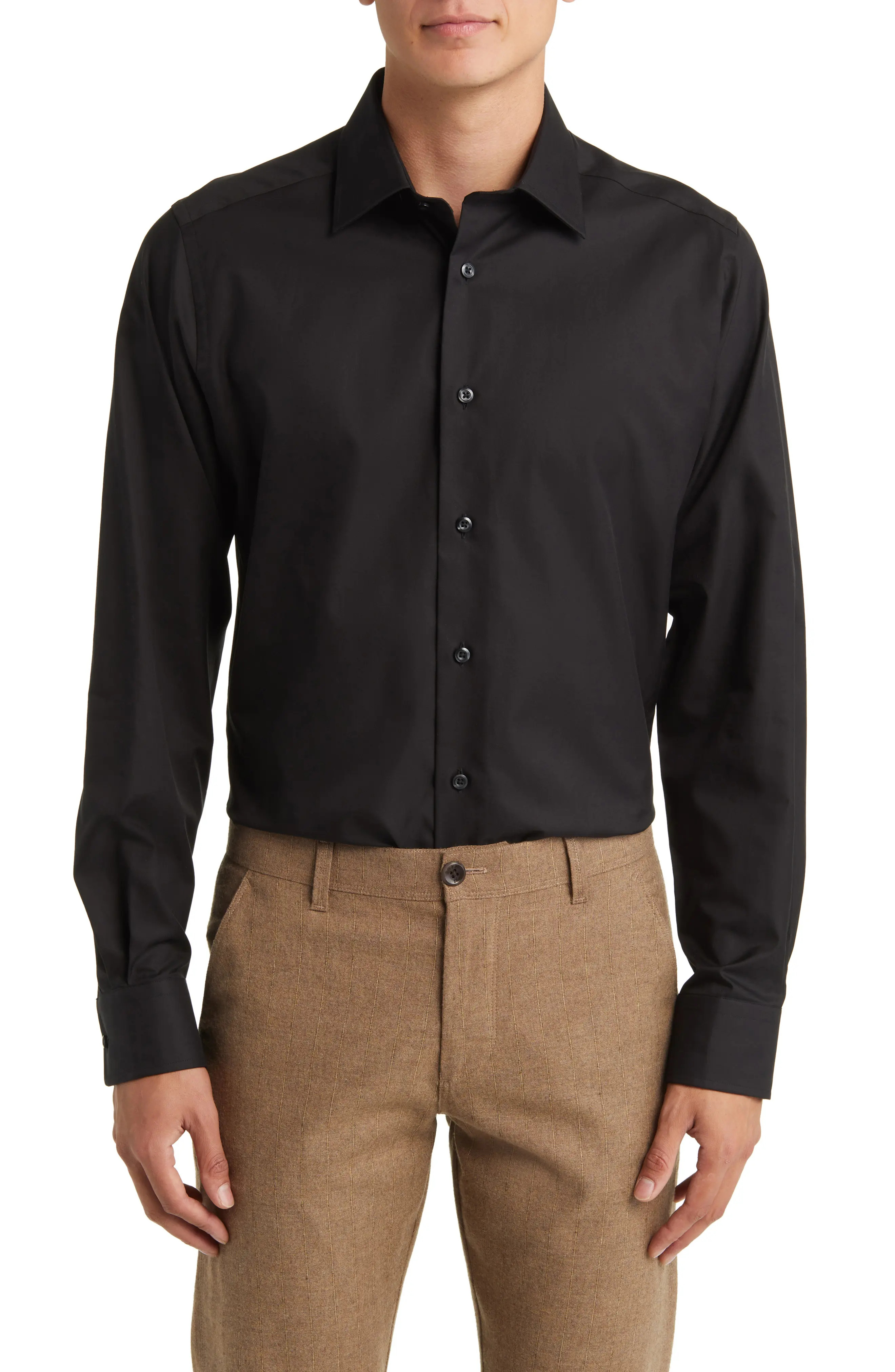 Trim Fit Cotton Dress Shirt (Men) | Nordstrom | Nordstrom