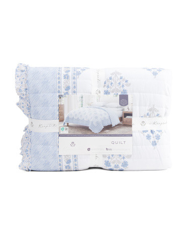 Printed Ruffle Edge Reversible Quilt | TJ Maxx