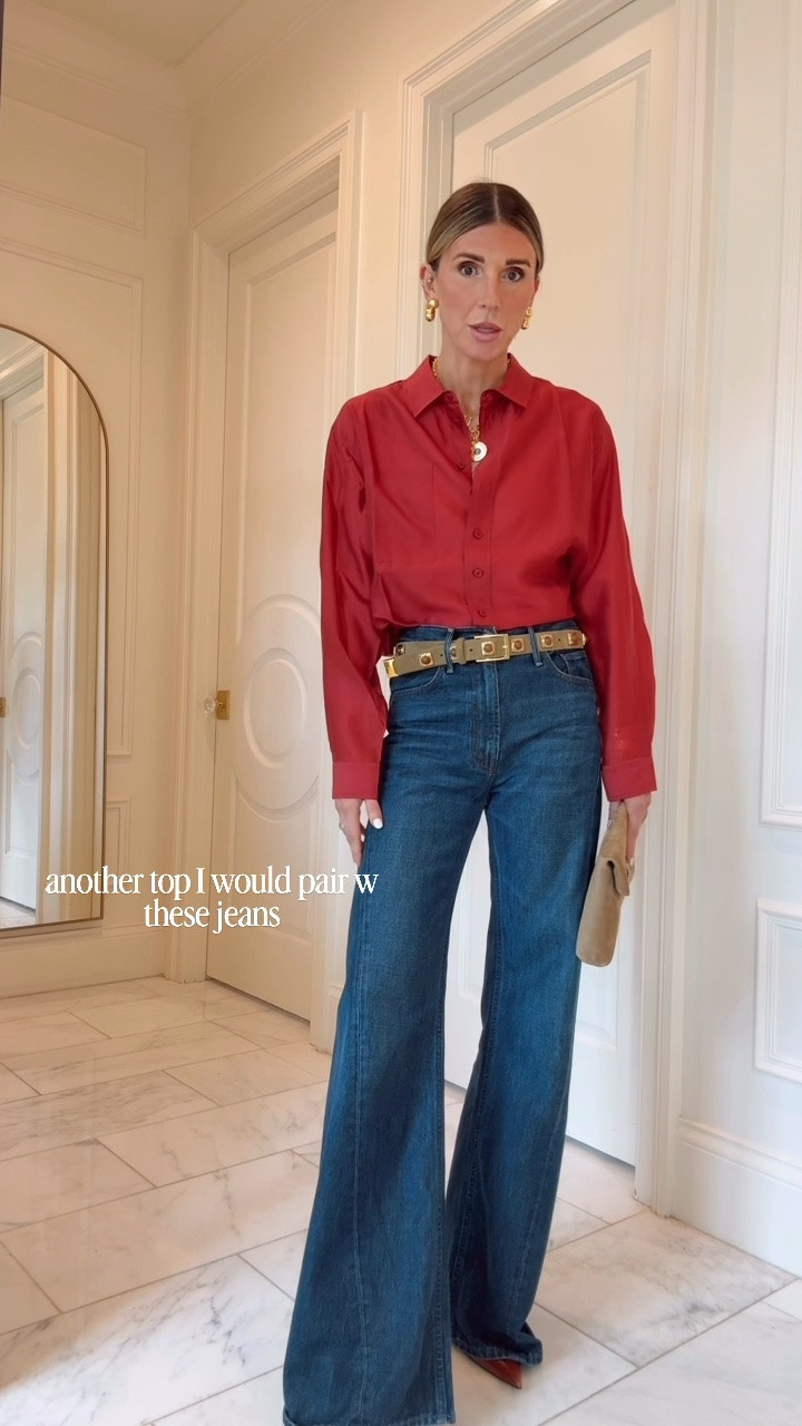 How I’m styling these wide leg jeans for fall! I’m 5’7 wearing size small in the blazer and size 24 in the jeans, size down one size. 

#LTKootd #LTKSeasonal