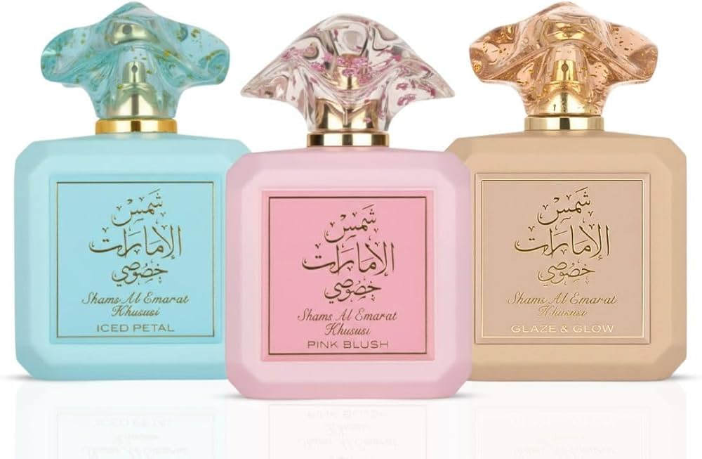 Ard al Zaafaran Shams Al Emarat Khususi Pink Blush, Glaze & Glow & Iced Petal Eau de Parfum Spray... | Amazon (US)