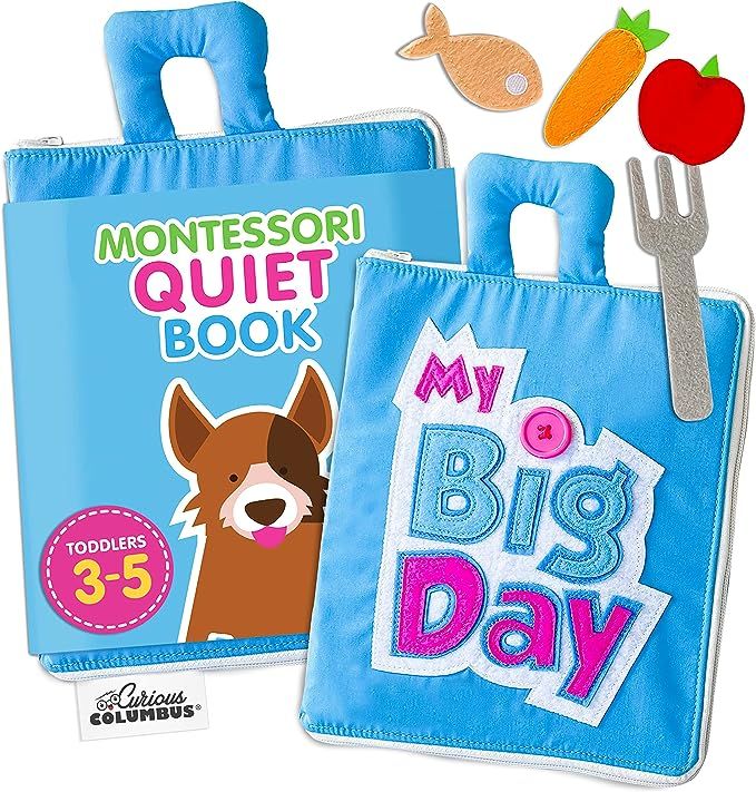 Curious Columbus - Quiet Book - My Big Day Montessori Toys for 3 Year Old - Quiet Books For Toddl... | Amazon (US)