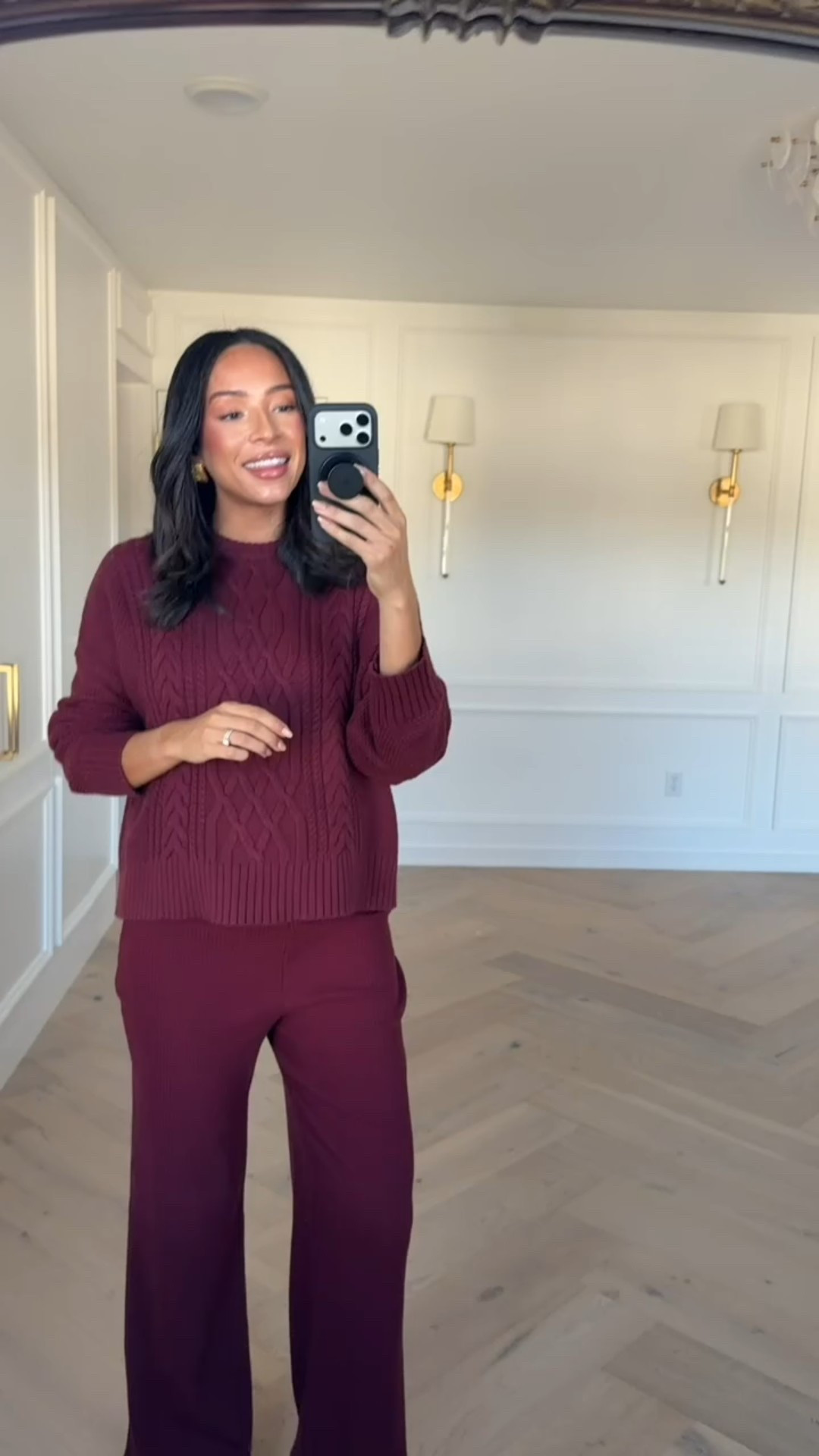 Express is 25% OFF!! This cable knit sweater is so soft and I love it paired with these ribbed pants as a matching set but they can also be worn as separates! Wearing size M sweater and size S pants 

Fall outfit 
Fall fashion 
Matching set 
Thanksgiving outfit 
Hosting outfit 
Casual outfit

#LTKStyleTip #LTKBump #LTKHoliday