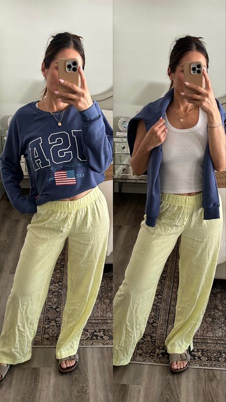 @target loungewear but make it cute! These are pajama pants but are also perfect for lounging ! Wearing a small in pants and medium in crewneck 

#LTKStyleTip #LTKU #LTKFindsUnder50