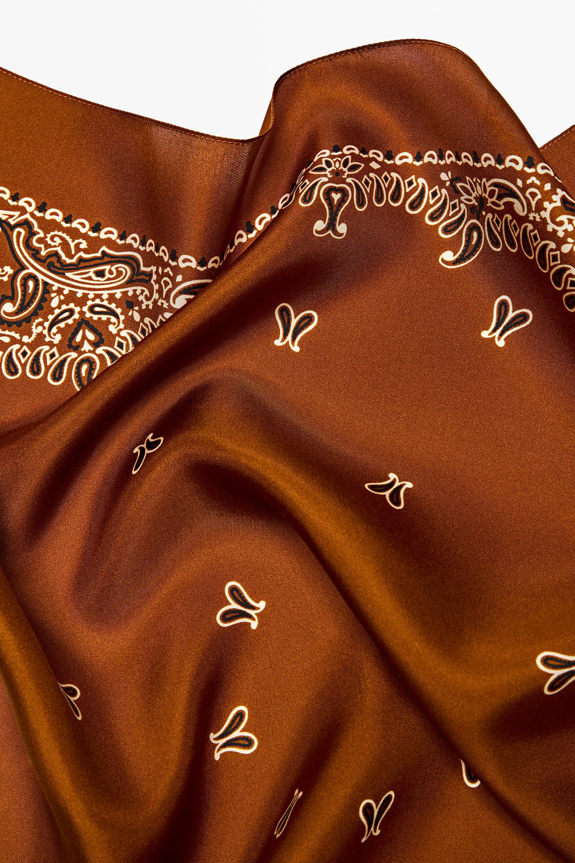 Paisley print scarf | Massimo Dutti US