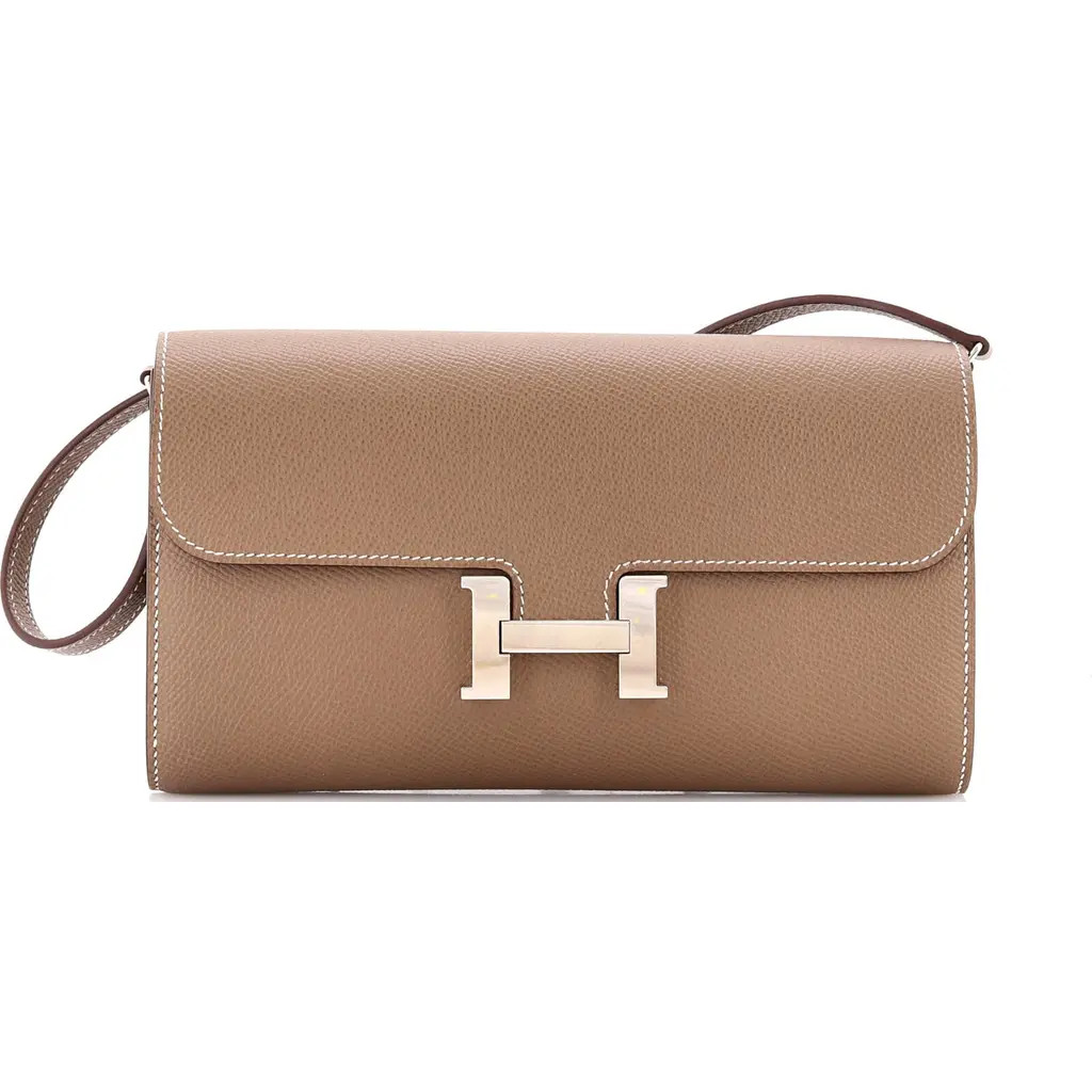 Pre-Owned Hermes Constance To Go Wallet Epsom in Etoupe at Nordstrom, Size X-Small | Nordstrom