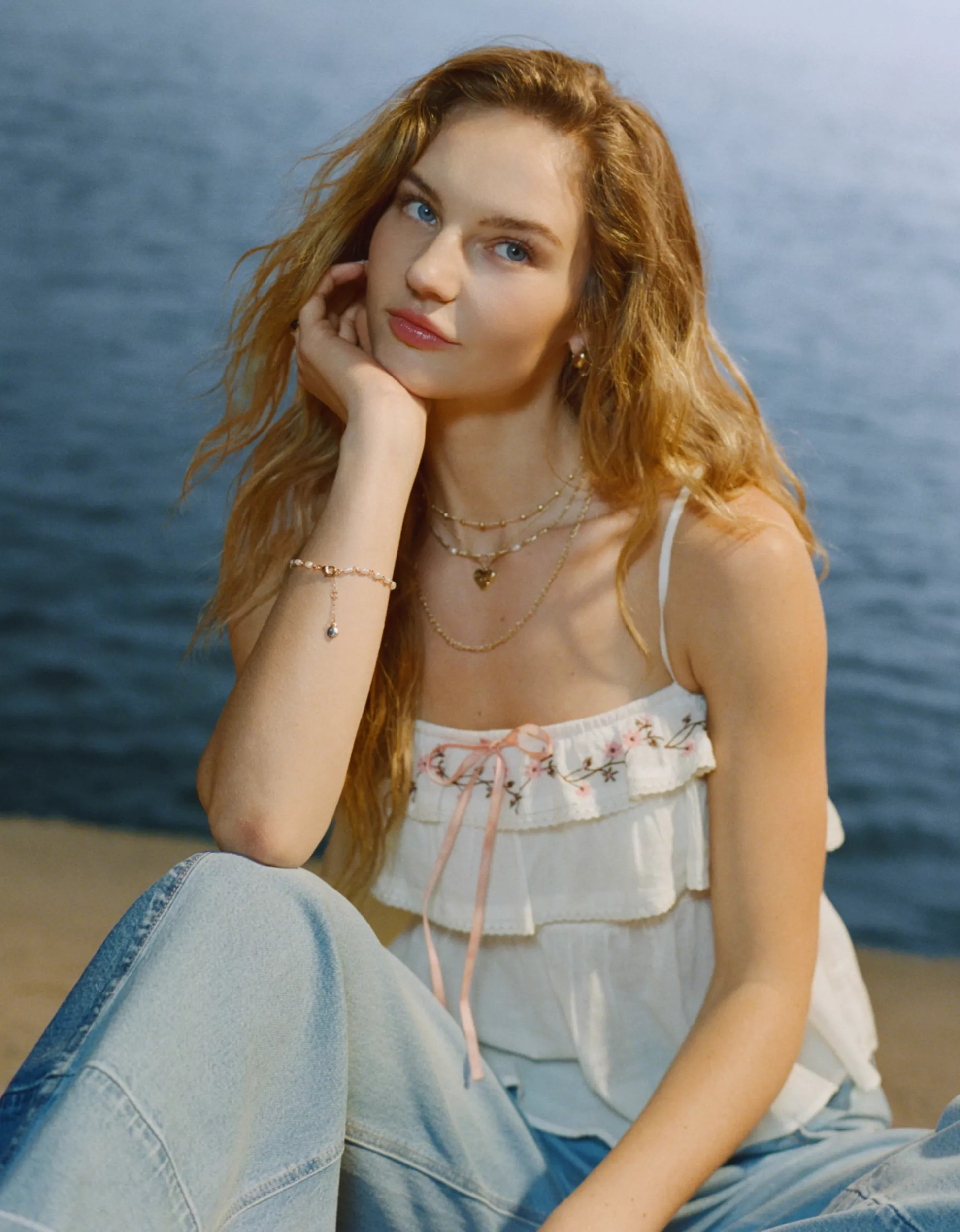 AE Embroidered Ruffle Cami Top | American Eagle Outfitters (US & CA)