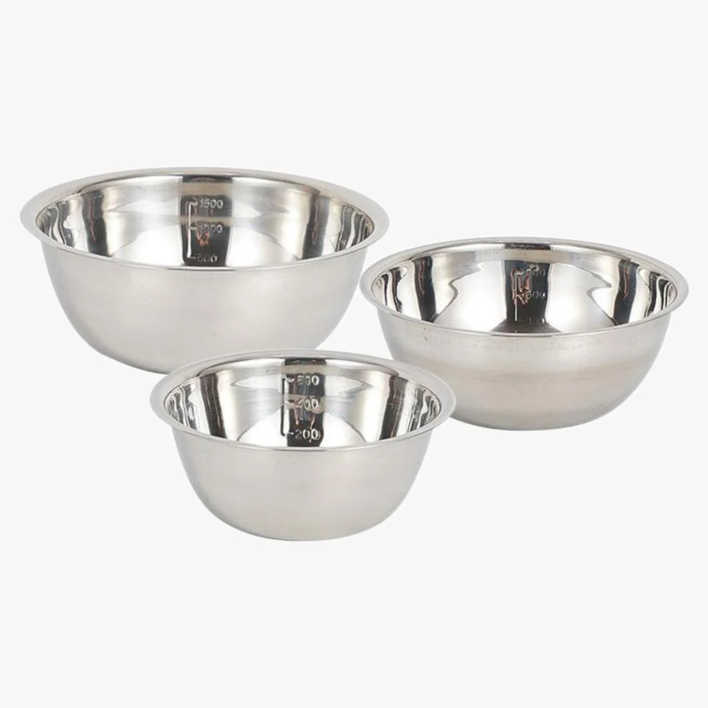 Stainless Steel Mixing Bowl Set Metal Nesting Bowls Space Saving Storage | Walmart (US)