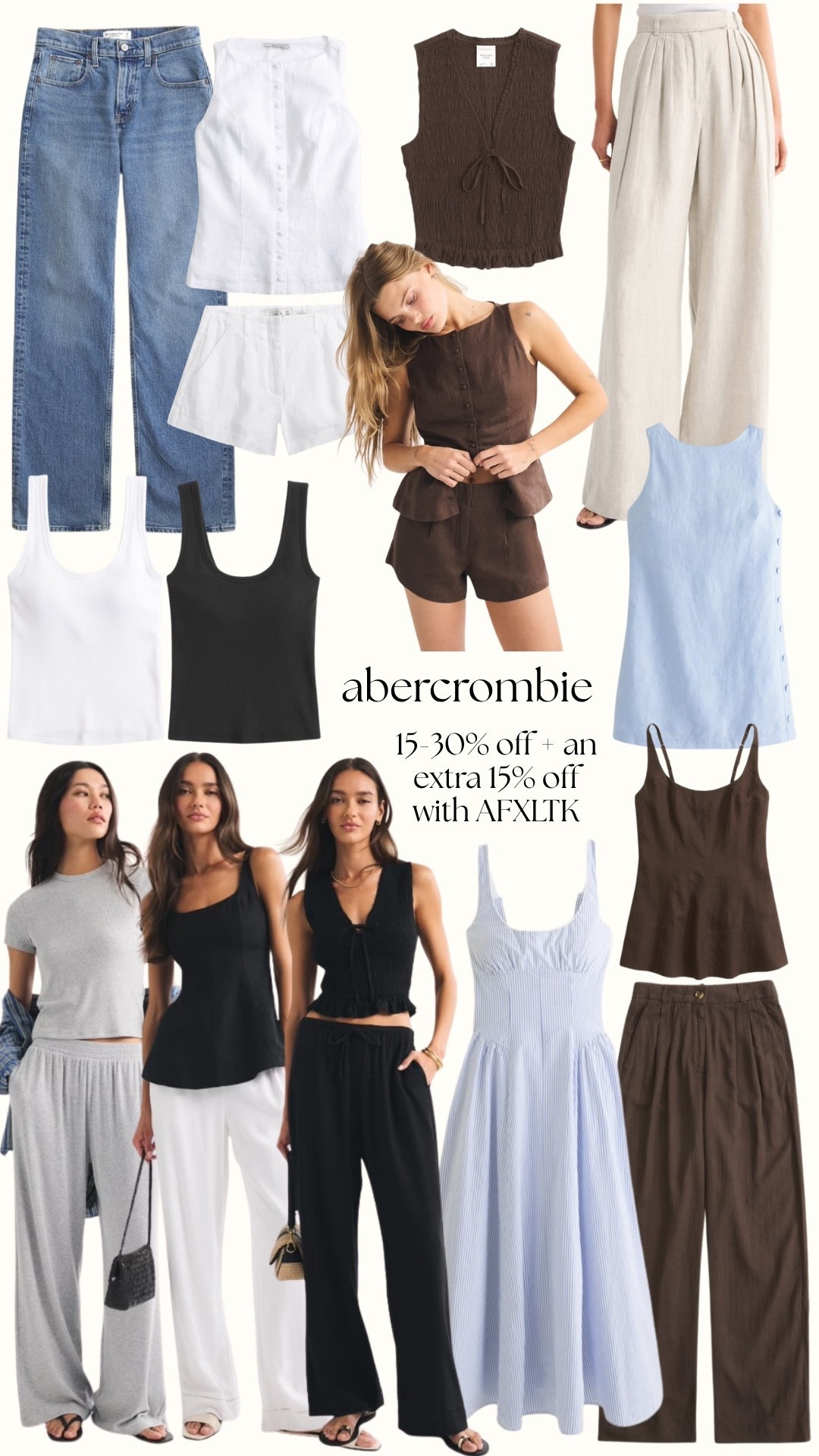 15-30% off abercormbie this weekend! You can use AFXLTK for extra 15% off your order too! 

So many gorg new in linen pieces have launched, perfect for summer and 100% linen too 👏🏼👏🏼

@abercrombie sale

#LTKsummer #LTKuk #LTKsale