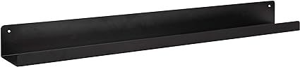 Kate and Laurel Mezzo Modern Metal Ledge Shelf, 36", Black, Contemporary Floating Accent Shelf | Amazon (US)