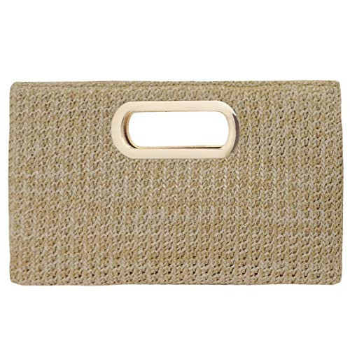 Top Handle Straw Clutch Purses for Summer Beach and Wedding,Nat18 | Amazon (US)