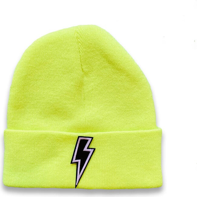 Lightning Beanie, Neon Yellow | Maisonette