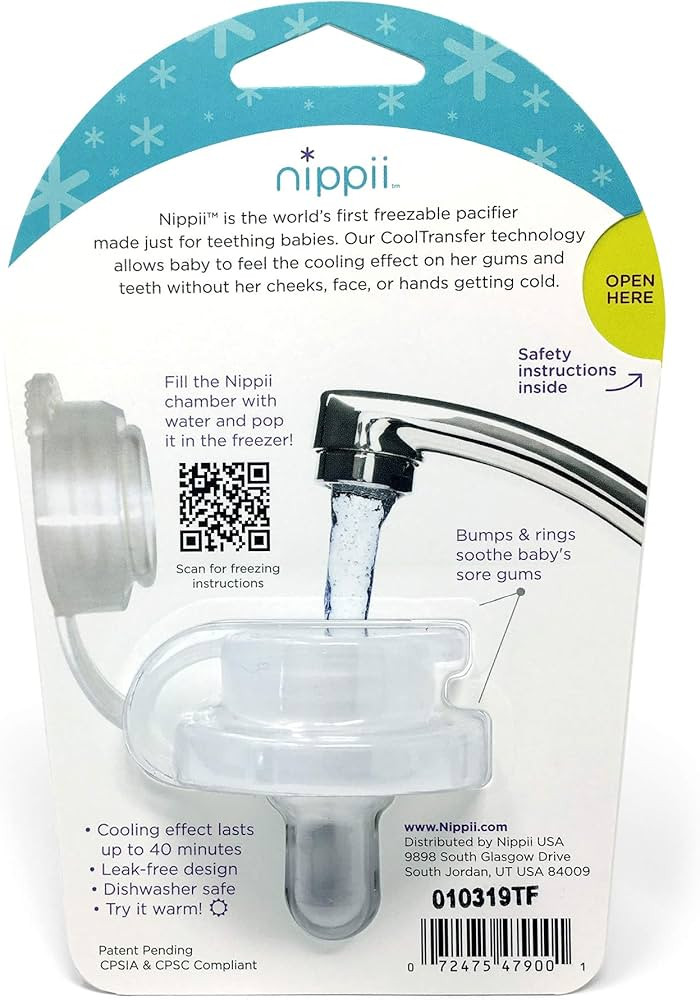 Freezable Pacifier for Teething Relief | BPA Free | Babies 0-9 Months | Pacifier Teether | Cold T... | Amazon (US)