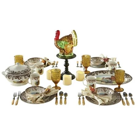 Brylanehome 16 Piece Turkey Dinnerware Set Multi | Walmart (US)