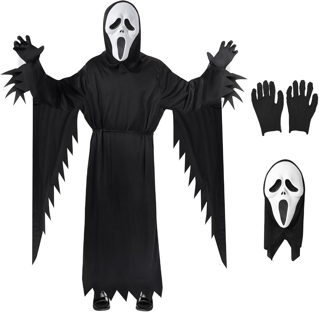 Screams Costume With Horror Ghost face Mask for Halloween Parties Dress up | Amazon (CA)
