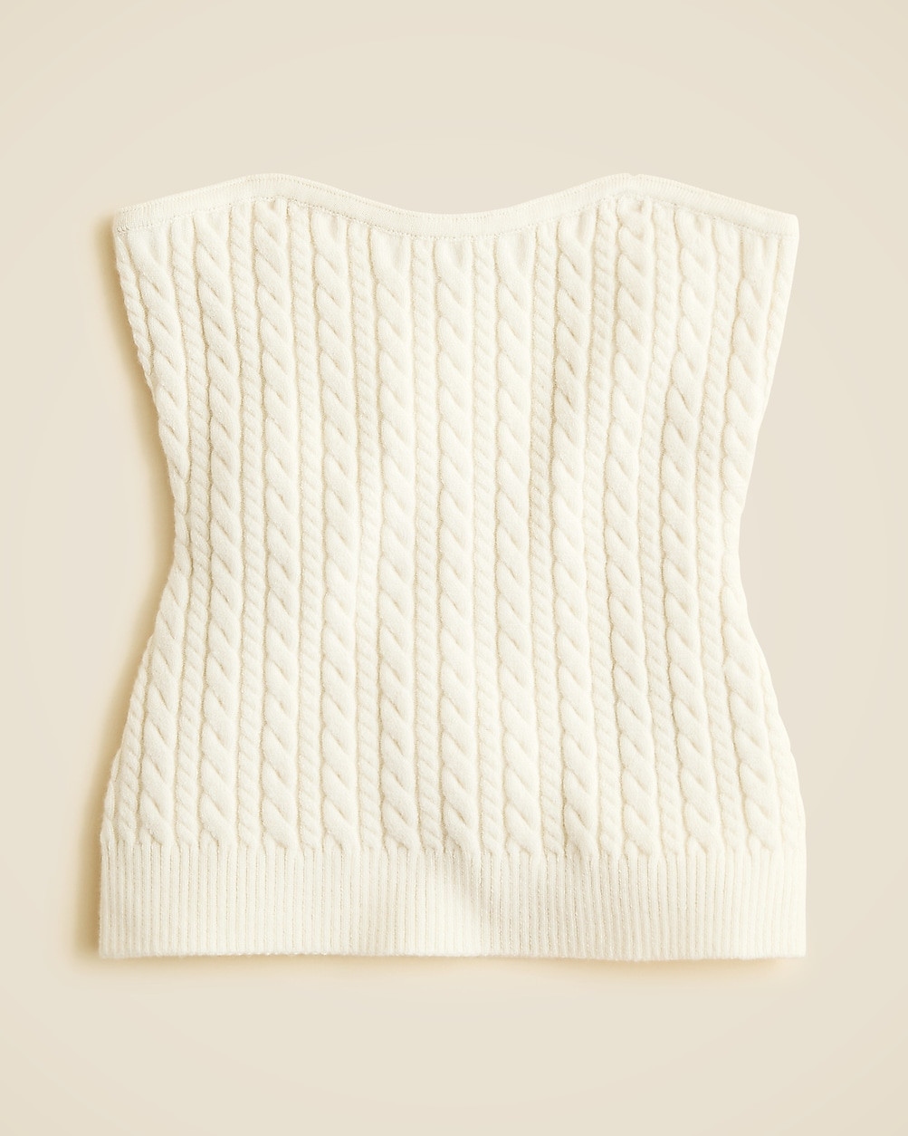 Cable-knit tube top in merino wool | J. Crew US