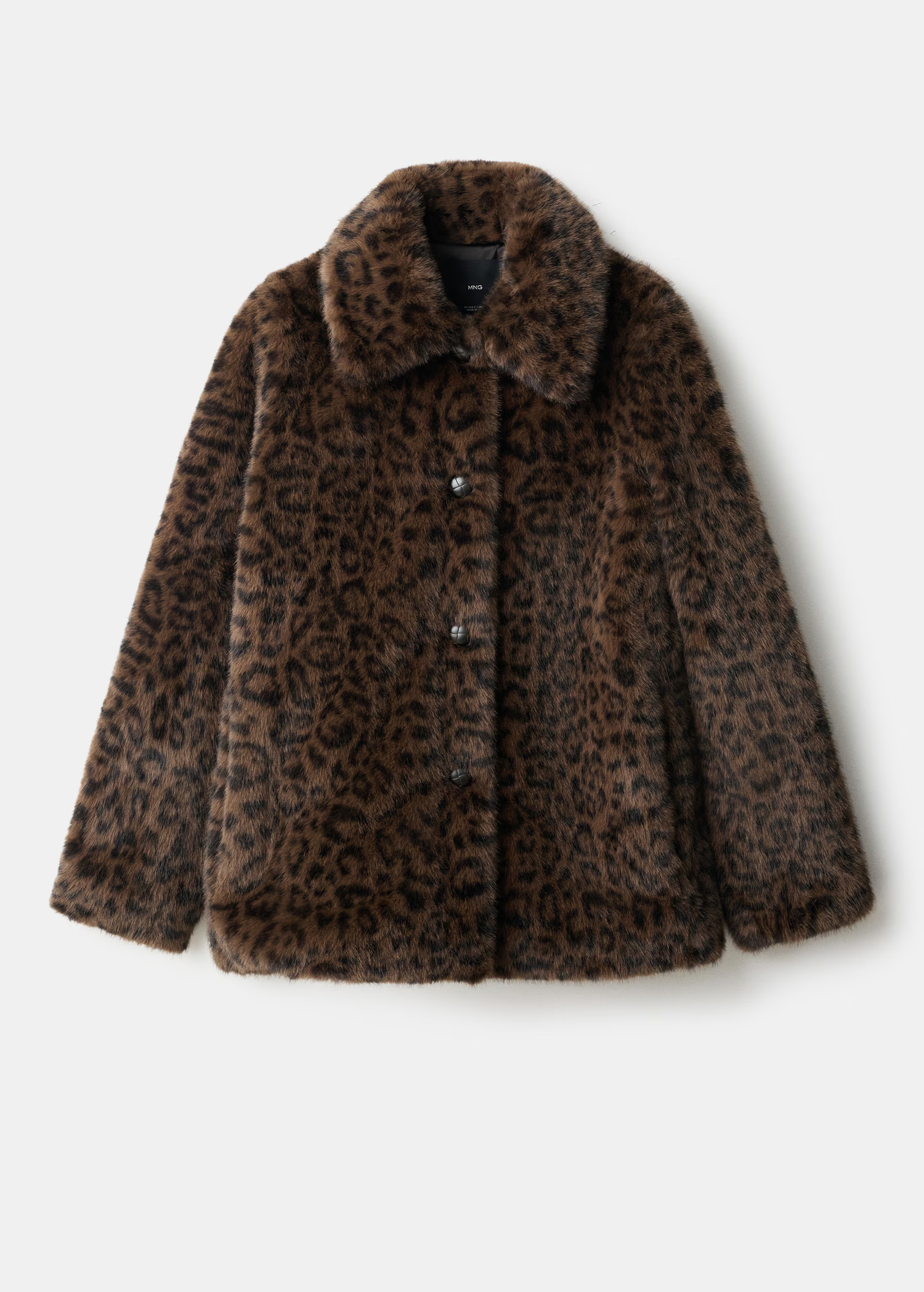 Leopard faux-fur coat | Mango (US/MX/AU)