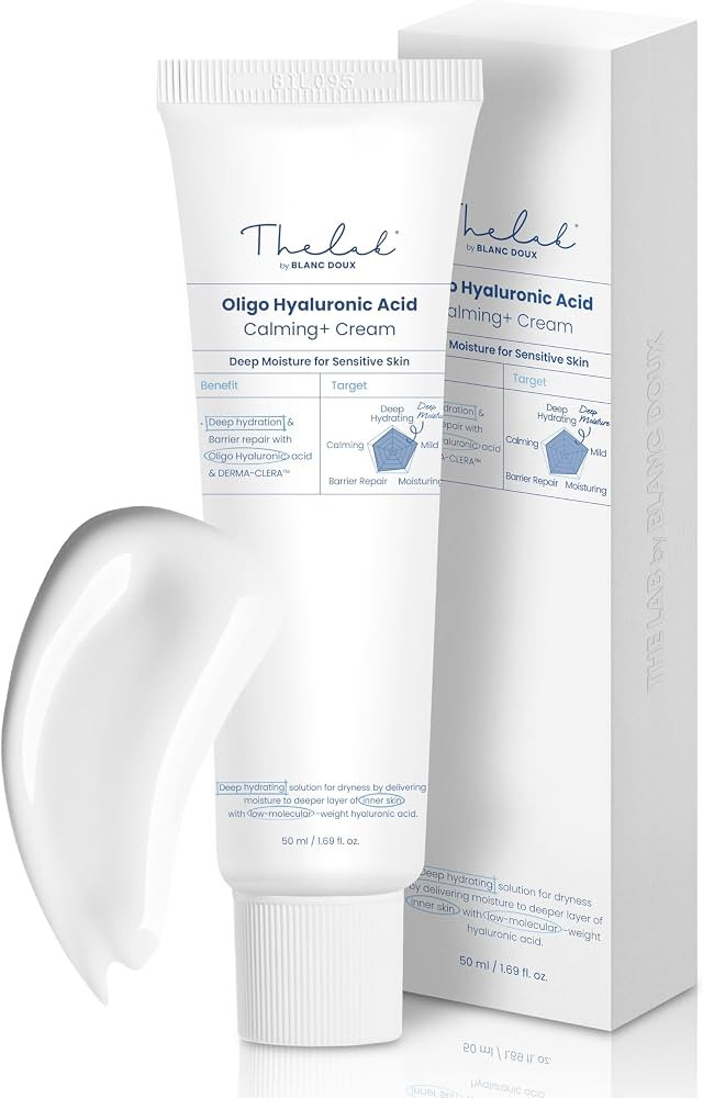 Blanc Doux Oligo Hyaluronic Acid Calming Cream 1.69 fl. oz. - VEGAN Certified - Greatly Moisturiz... | Amazon (US)
