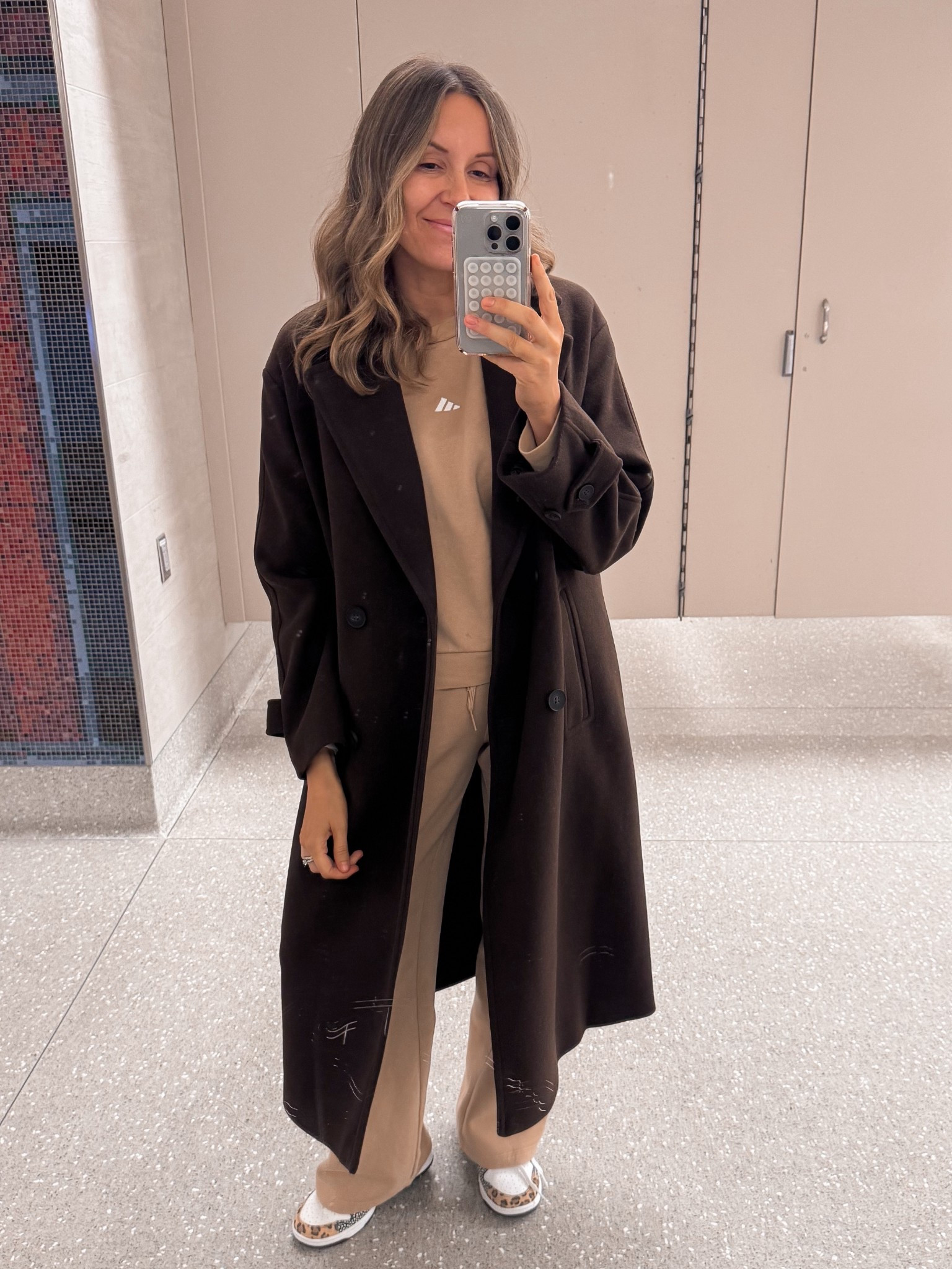 Size Down one in the coat. Wearing an XS. 

#LTKHoliday #LTKdayinmylife #LTKGiftGuide