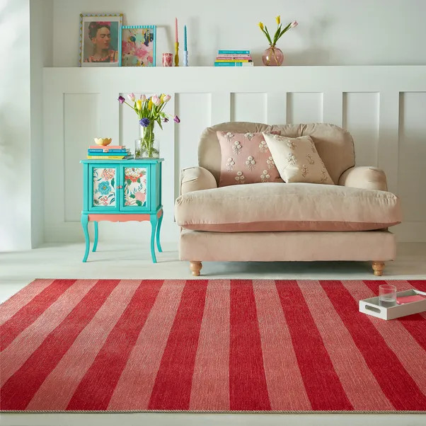 Maggie Striped Washable Rug | Dunelm (migrated)