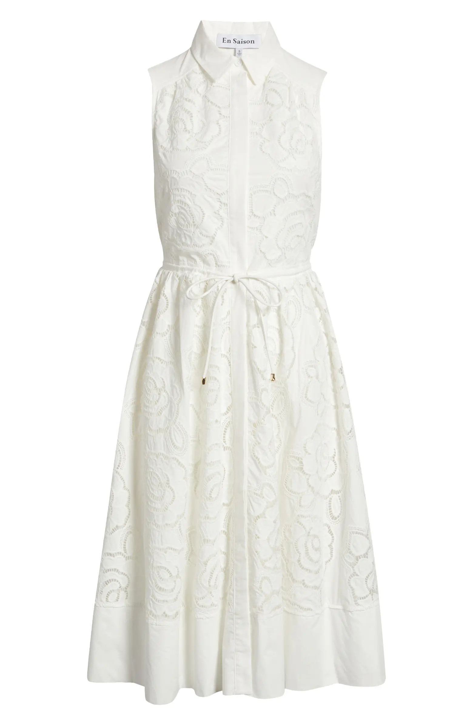 En Saison Chloe Sleeveless Midi Shirtdress | Nordstrom | Nordstrom