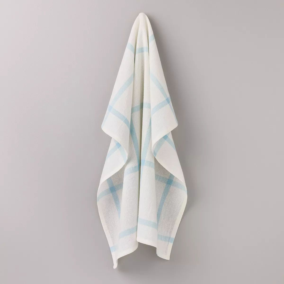 Windowpane Flour Sack Kitchen Towel Cream/Light Blue - Hearth & Hand™ with Magnolia | Target