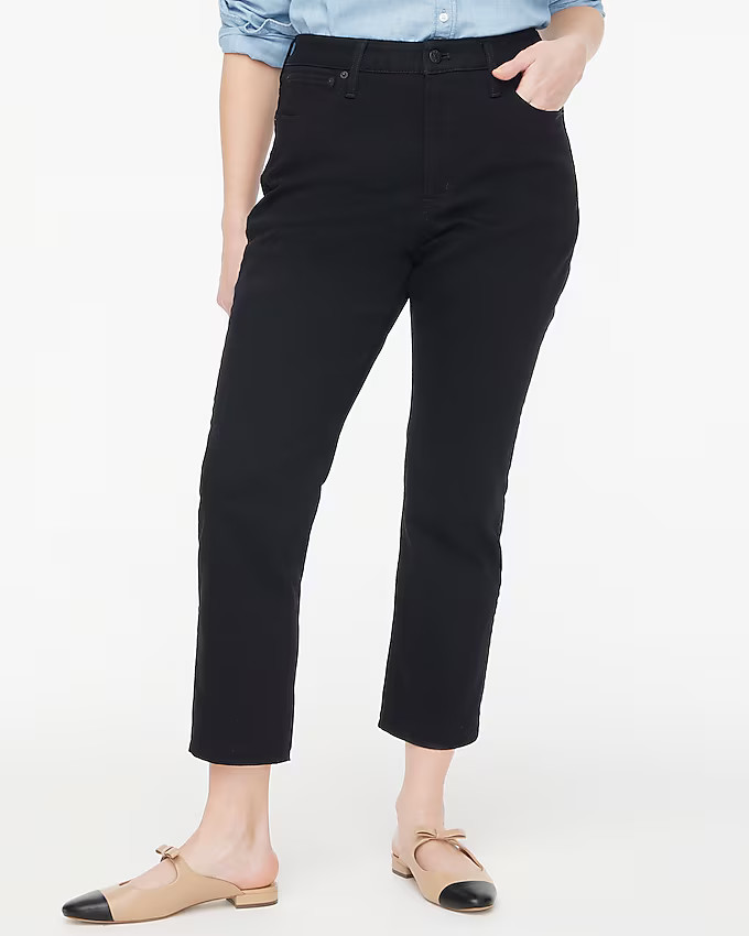 Curvy essential straight black jean in all-day stretch | J.Crew Factory