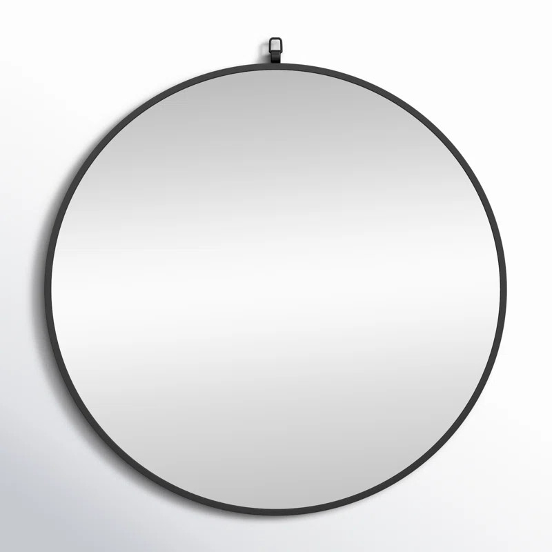 Cassie Metal/Manufactured Wood Round Wall Mirror | Wayfair North America