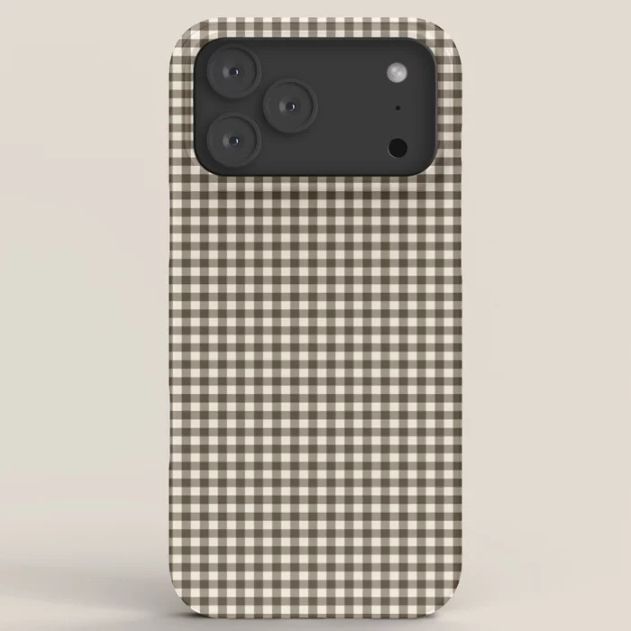 brown gingham iPhone Case | Society6