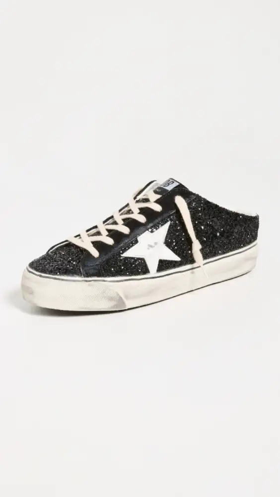 Super-Star Sabot Vce Glitter Upper Suede Lacing Bio Based Star Sneakers | Shopbop