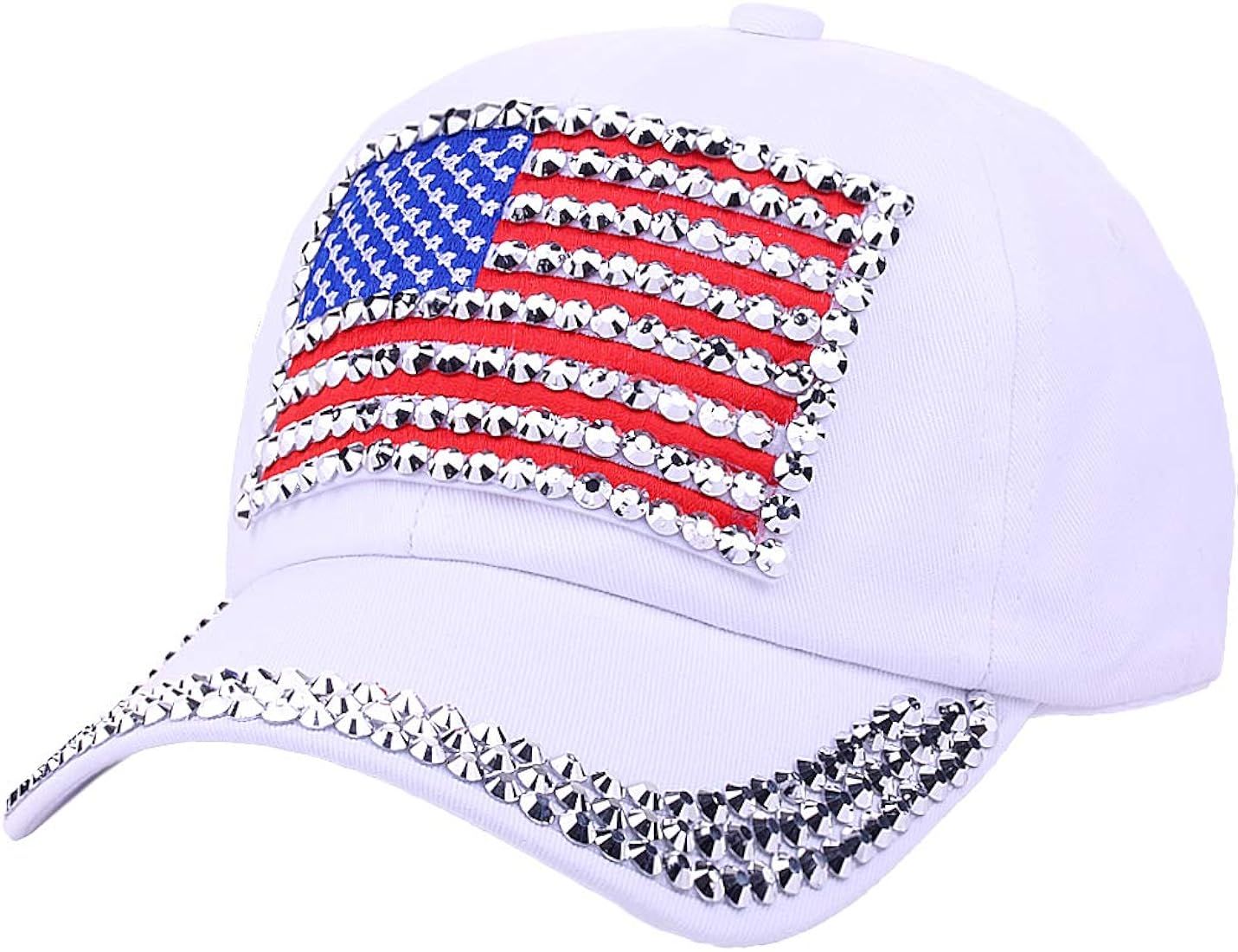 oaesc Patriotic American Flag Baseball Cap USA Bling Sparkle Hat for Men Women 4th July Summer Su... | Amazon (US)