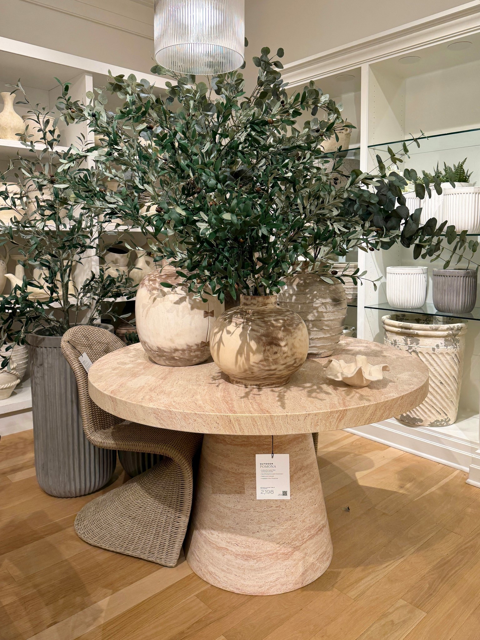 Outdoor dining, but make it elevated! 🌿 The Pomona Faux Travertine Round Outdoor Dining Table from Pottery Barn is such a beautiful new arrival. 🤩 The faux travertine finish gives it that natural stone look, while the solid cement construction makes it durable for outdoor spaces. 🌳 A chic, timeless table for patio dinners and warm-weather gatherings. Linked here! 🤍 #PotteryBarn #OutdoorDining #OutdoorFurniture

#LTKSeasonal #LTKHome #LTKSaleAlert