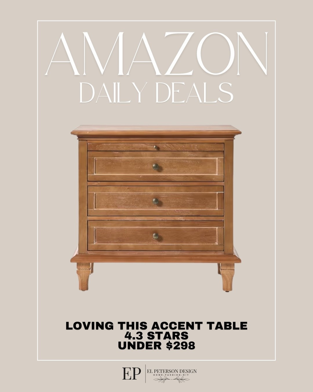 Amazon Daily Deals
Accent Table 

#LTKSaleAlert #LTKHome