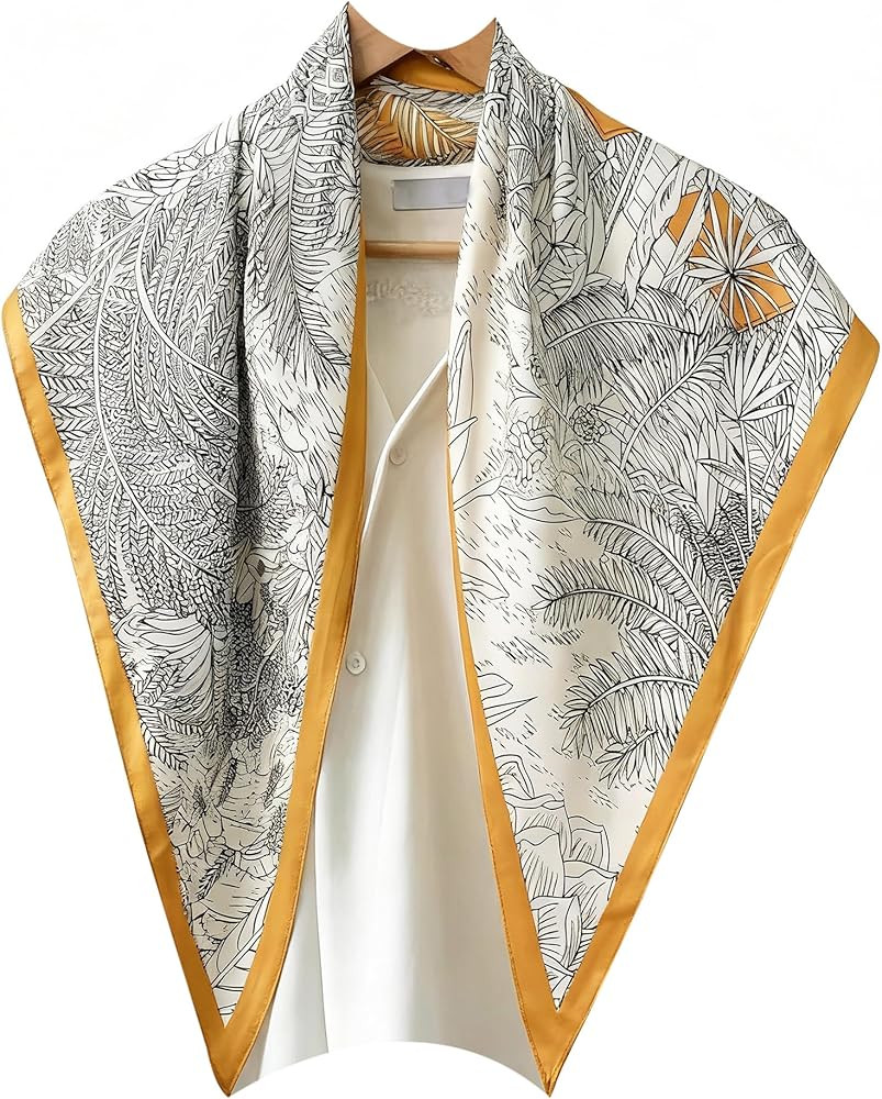 Triangle Shawls Scarf Head Hair Neck For Women Scarves Fashion Silk Feeling Lady Lightweight 56.3... | Amazon (US)