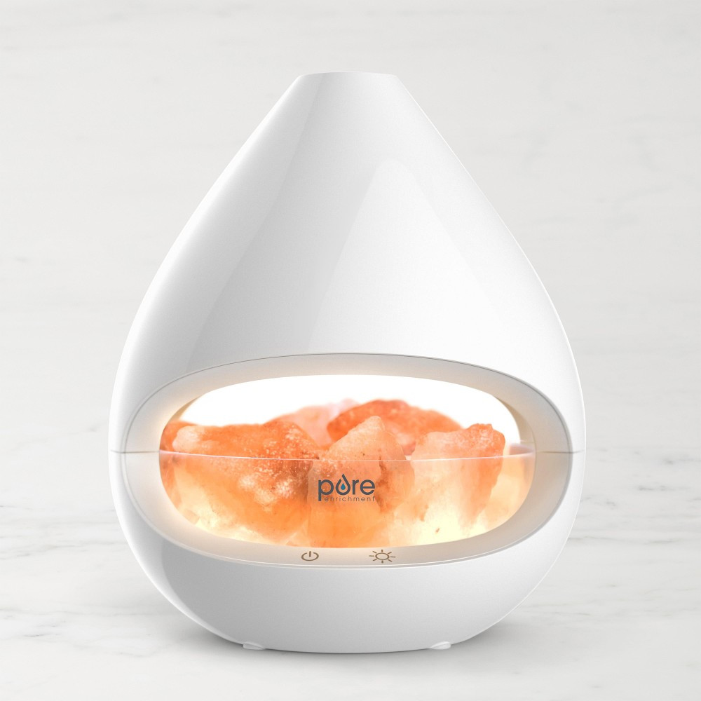 Pure Enrichment PureGlow Crystal Himalayan Salt Rock Lamp & Ultrasonic Oil Diffuser | Williams-Sonoma