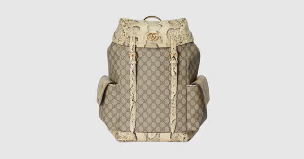 Gucci Python trim backpack with Double G | Gucci (US)