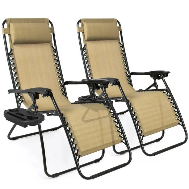 Best Choice Products Set of 2 Adjustable Zero Gravity Lounge Chair Recliners for Patio, Pool with... | Walmart (US)