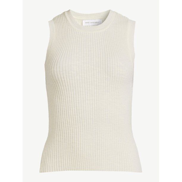 Free Assembly Women's Ribbed Sweater Tank Top | Walmart (US)
