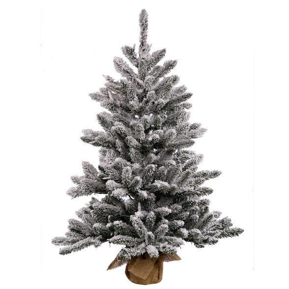 Vickerman Flocked Anoka Pine Tabletop Artificial Christmas Tree | Target